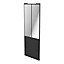 Porte de placard coulissante atelier gris anthracite profil noir GoodHome Arius H. 248,5 x L. 91.2 cm + amortisseurs