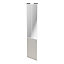 Porte de placard coulissante atelier gris clair mat profil blanc GoodHome Arius H. 248,5 x L. 61.2 cm + amortisseurs