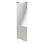 Porte de placard coulissante atelier gris clair mat profil blanc GoodHome Arius H. 248,5 x L. 91.2 cm + amortisseurs