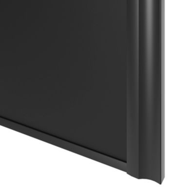 Porte de placard coulissante atelier noir mat profil noir GoodHome Arius H. 248,5 x L. 61.2 cm + amortisseurs
