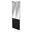 Porte de placard coulissante atelier noir profil gris GoodHome Arius H. 248,5 x L. 91.2 cm + amortisseurs