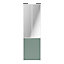 Porte de placard coulissante atelier vert de gris profil blanc GoodHome Arius H. 248,5 x L. 76.2 cm + amortisseurs