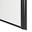 Porte de placard coulissante atelier vitrée blanc avec cadre noir GoodHome Arius H. 248,5 x L. 61.2 cm