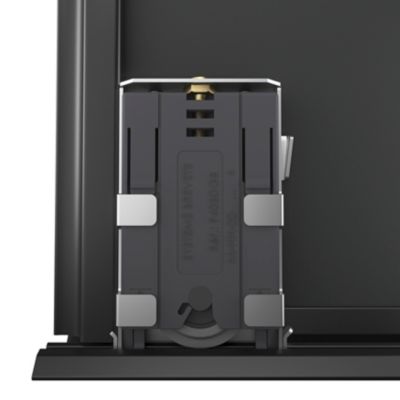 Porte de placard coulissante atelier vitrée gris anthracite avec cadre noir GoodHome Arius H. 248,5 x L. 61.2 cm