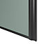 Porte de placard coulissante atelier vitrée vert de gris avec cadre noir GoodHome Arius H. 248,5 x L. 61.2 cm