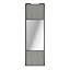 Porte de placard coulissante avec miroir béton avec cadre gris GoodHome Arius H. 248,5 x L. 77.2 cm
