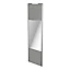 Porte de placard coulissante avec miroir béton profil gris GoodHome Arius H. 248,5 x L. 77.2 cm + amortisseurs