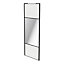 Porte de placard coulissante avec miroir blanc avec cadre noir GoodHome Arius H. 248,5 x L. 92.2 cm