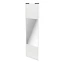 Porte de placard coulissante avec miroir blanc brillant profil blanc GoodHome Arius H. 248,5 x L. 77.2 cm + amortisseurs