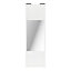 Porte de placard coulissante avec miroir blanc brillant profil blanc GoodHome Arius H. 248,5 x L. 77.2 cm + amortisseurs