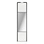 Porte de placard coulissante avec miroir blanc brillant profil gris GoodHome Arius H. 248,5 x L. 62.2 cm + amortisseurs