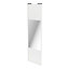 Porte de placard coulissante avec miroir blanc profil blanc GoodHome Arius H. 248,5 x L. 77.2 cm + amortisseurs