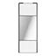 Porte de placard coulissante avec miroir blanc profil gris GoodHome Arius H. 248,5 x L. 92.2 cm + amortisseurs