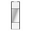 Porte de placard coulissante avec miroir blanc profil noir GoodHome Arius H. 248,5 x L. 77.2 cm + amortisseurs