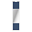 Porte de placard coulissante avec miroir bleu profil blanc GoodHome Arius H. 248,5 x L. 62.2 cm + amortisseurs