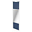 Porte de placard coulissante avec miroir bleu profil blanc GoodHome Arius H. 248,5 x L. 77.2 cm + amortisseurs
