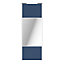 Porte de placard coulissante avec miroir bleu profil blanc GoodHome Arius H. 248,5 x L. 92.2 cm + amortisseurs