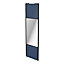 Porte de placard coulissante avec miroir bleu profil noir GoodHome Arius H. 248,5 x L. 77.2 cm + amortisseurs