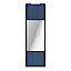 Porte de placard coulissante avec miroir bleu profil noir GoodHome Arius H. 248,5 x L. 77.2 cm + amortisseurs