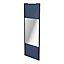 Porte de placard coulissante avec miroir bleu profil noir GoodHome Arius H. 248,5 x L. 92.2 cm + amortisseurs