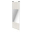 Porte de placard coulissante avec miroir bois nordique avec cadre blanc GoodHome Arius H. 248,5 x L. 92.2 cm