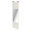 Porte de placard coulissante avec miroir bois nordique profil blanc GoodHome Arius H. 248,5 x L. 77.2 cm + amortisseurs