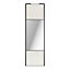 Porte de placard coulissante avec miroir bois nordique profil gris GoodHome Arius H. 248,5 x L. 77.2 cm + amortisseurs