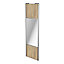 Porte de placard coulissante avec miroir effet chêne brut avec cadre gris GoodHome Arius H. 248,5 x L. 77.2 cm