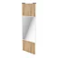 Porte de placard coulissante avec miroir effet chêne brut profil blanc GoodHome Arius H. 248,5 x L. 92.2 cm + amortisseurs