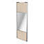 Porte de placard coulissante avec miroir effet chêne clair profil gris GoodHome Arius H. 248,5 x L. 92.2 cm + amortisseurs