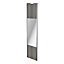 Porte de placard coulissante avec miroir effet chêne grisé avec cadre gris GoodHome Arius H. 248,5 x L. 62.2 cm