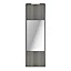 Porte de placard coulissante avec miroir effet chêne grisé profil gris GoodHome Arius H. 248,5 x L. 77.2 cm + amortisseurs