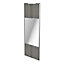 Porte de placard coulissante avec miroir effet chêne grisé profil gris GoodHome Arius H. 248,5 x L. 92.2 cm + amortisseurs