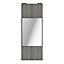 Porte de placard coulissante avec miroir effet chêne grisé profil gris GoodHome Arius H. 248,5 x L. 92.2 cm + amortisseurs