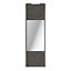 Porte de placard coulissante avec miroir gris antique profil gris GoodHome Arius H. 248,5 x L. 77.2 cm + amortisseurs