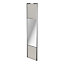 Porte de placard coulissante avec miroir gris clair mat profil gris GoodHome Arius H. 248,5 x L. 62.2 cm + amortisseurs