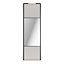 Porte de placard coulissante avec miroir gris clair mat profil gris GoodHome Arius H. 248,5 x L. 77.2 cm + amortisseurs
