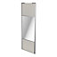 Porte de placard coulissante avec miroir gris clair mat profil gris GoodHome Arius H. 248,5 x L. 92.2 cm + amortisseurs