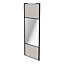 Porte de placard coulissante avec miroir gris clair mat profil noir GoodHome Arius H. 248,5 x L. 92.2 cm + amortisseurs