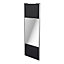 Porte de placard coulissante avec miroir noir avec cadre gris GoodHome Arius H. 248,5 x L. 92.2 cm
