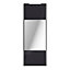 Porte de placard coulissante avec miroir noir avec cadre gris GoodHome Arius H. 248,5 x L. 92.2 cm