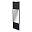 Porte de placard coulissante avec miroir noir avec cadre noir GoodHome Arius H. 248,5 x L. 77.2 cm