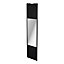 Porte de placard coulissante avec miroir noir mat profil noir GoodHome Arius H. 248,5 x L. 62.2 cm + amortisseurs