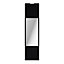 Porte de placard coulissante avec miroir noir mat profil noir GoodHome Arius H. 248,5 x L. 62.2 cm + amortisseurs