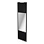 Porte de placard coulissante avec miroir noir mat profil noir GoodHome Arius H. 248,5 x L. 77.2 cm + amortisseurs