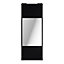 Porte de placard coulissante avec miroir noir mat profil noir GoodHome Arius H. 248,5 x L. 92.2 cm + amortisseurs