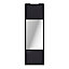 Porte de placard coulissante avec miroir noir profil noir GoodHome Arius H. 248,5 x L. 77.2 cm + amortisseurs