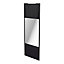 Porte de placard coulissante avec miroir noir profil noir GoodHome Arius H. 248,5 x L. 92.2 cm + amortisseurs