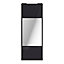 Porte de placard coulissante avec miroir noir profil noir GoodHome Arius H. 248,5 x L. 92.2 cm + amortisseurs