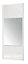 Porte de placard coulissante avec miroir Valla coloris blanc l. 92,2 x H. 247,5 cm